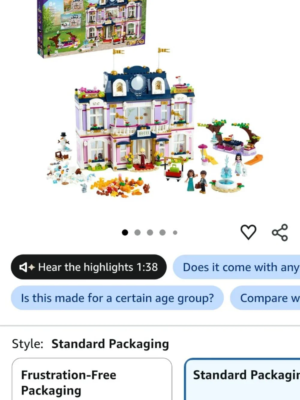 New Lego Friends HUGE Grand Hotel 1,308 Pieces (Model 41684)